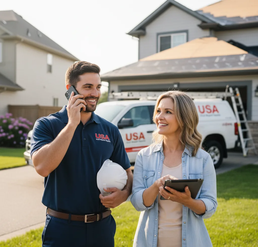 USA Roof Repair Experts customer support in Juliette